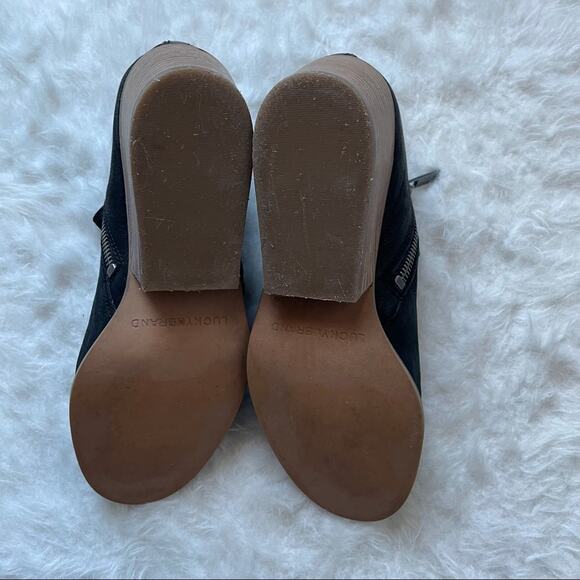 Lucky Brand Leather Peep Toe Booties  Size 6.5 - Picture 4 of 5